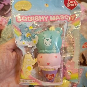 NIC Japan Care Bears Squishies Wish Bear Squishy Blue Ice Cream NIP 2018 RARE